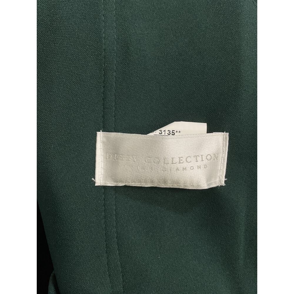 Dessy Collection Embroidered Evergreen Off The Shoulder Gown Size 6 - Picture 5 of 7